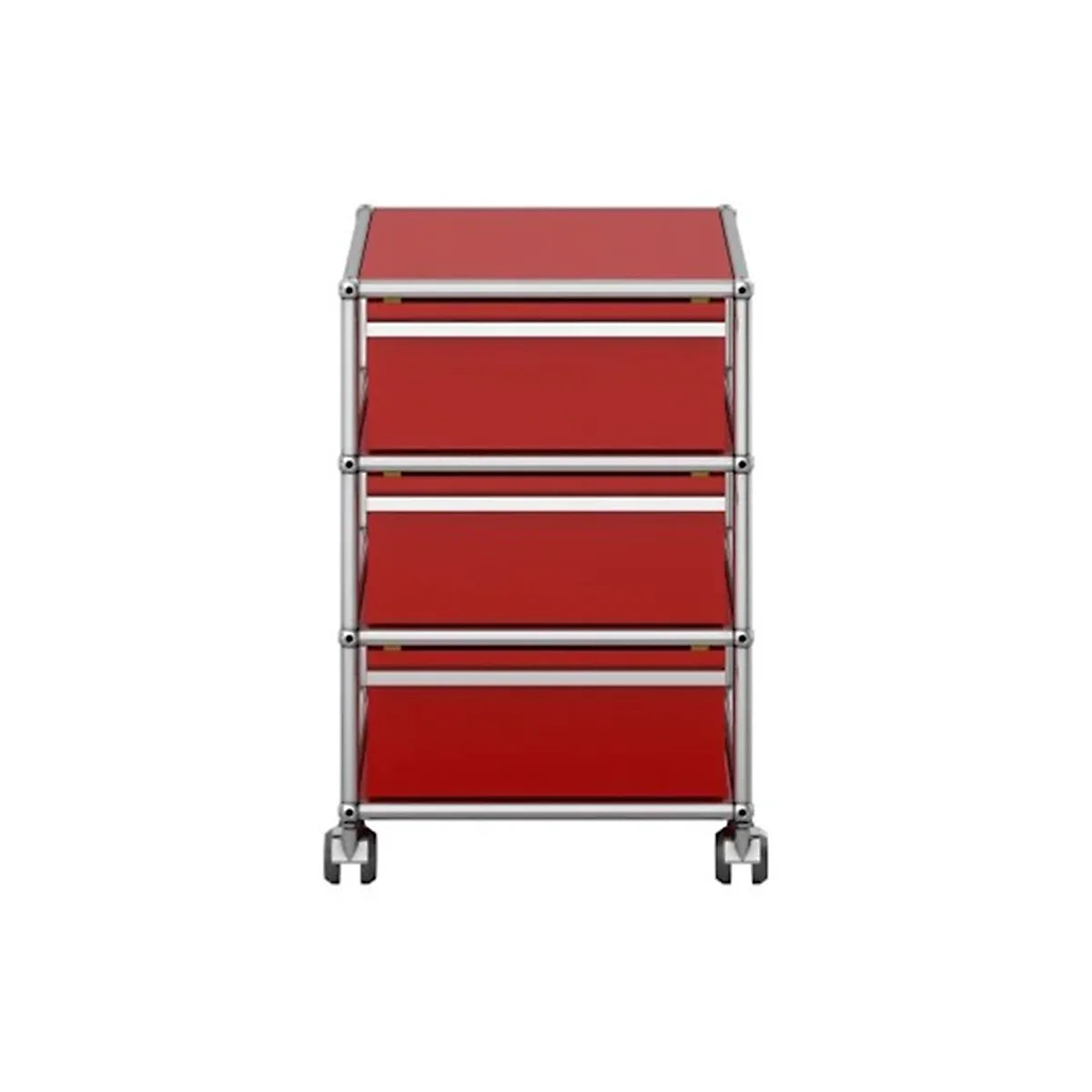 USM Haller Rollcontainer Studioaufnahme rubinrot