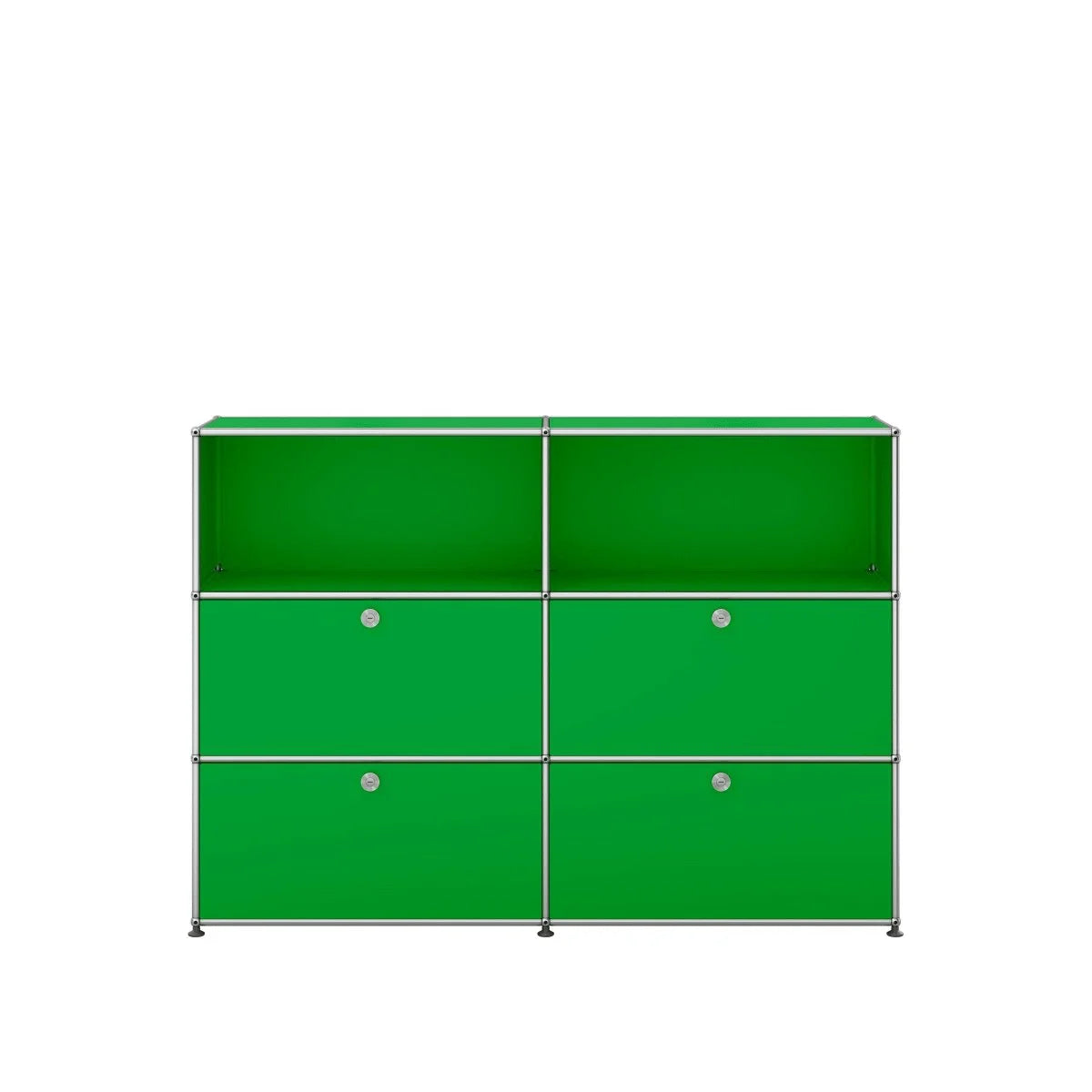 USM Haller Sideboard Grün mit 4 Klapptüren, modernes Möbel