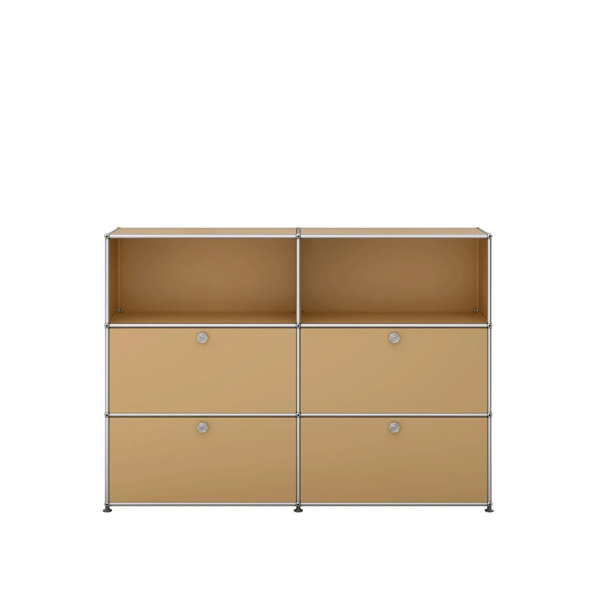 USM Haller Sideboard Beige mit 4 Klapptueren für Büro und Wohnen