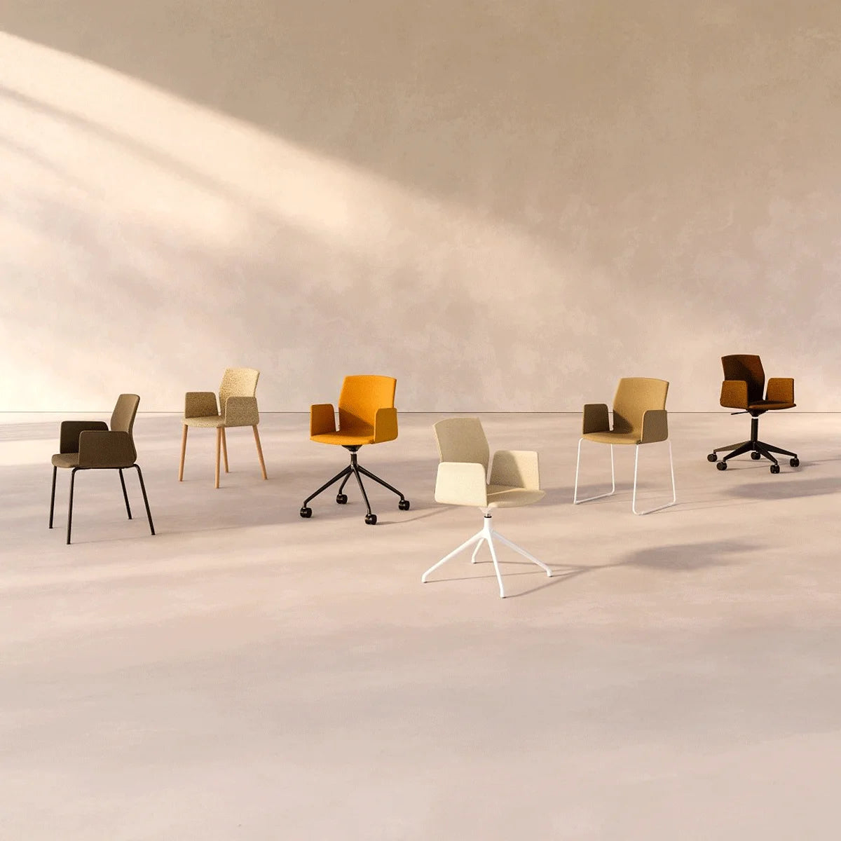 Kabi Armchair in einem schönen Studio in Gelb