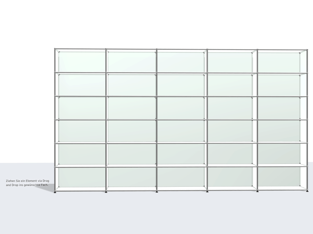 USM Haller Regal 5 Breit / 6 Hoch / 30 Fächer