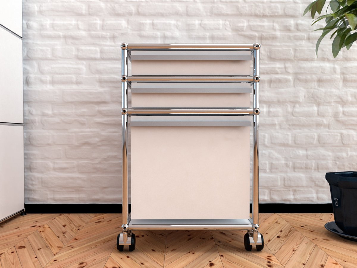 USM Haller Rollcontainer 2 nieder + 1 Hängeregistratur Schublade