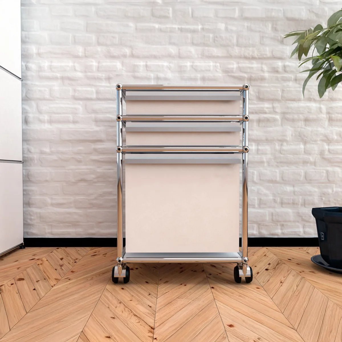 USM Haller Rollcontainer in reinweiss