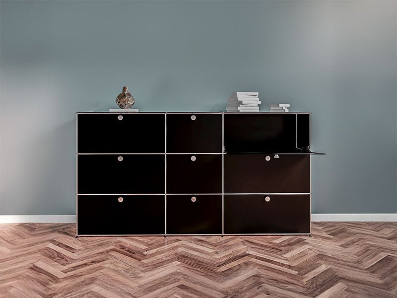 USM Haller Highboard 3 Breit / 3 Hoch / 9 Klapptüren, Mittig 50 cm