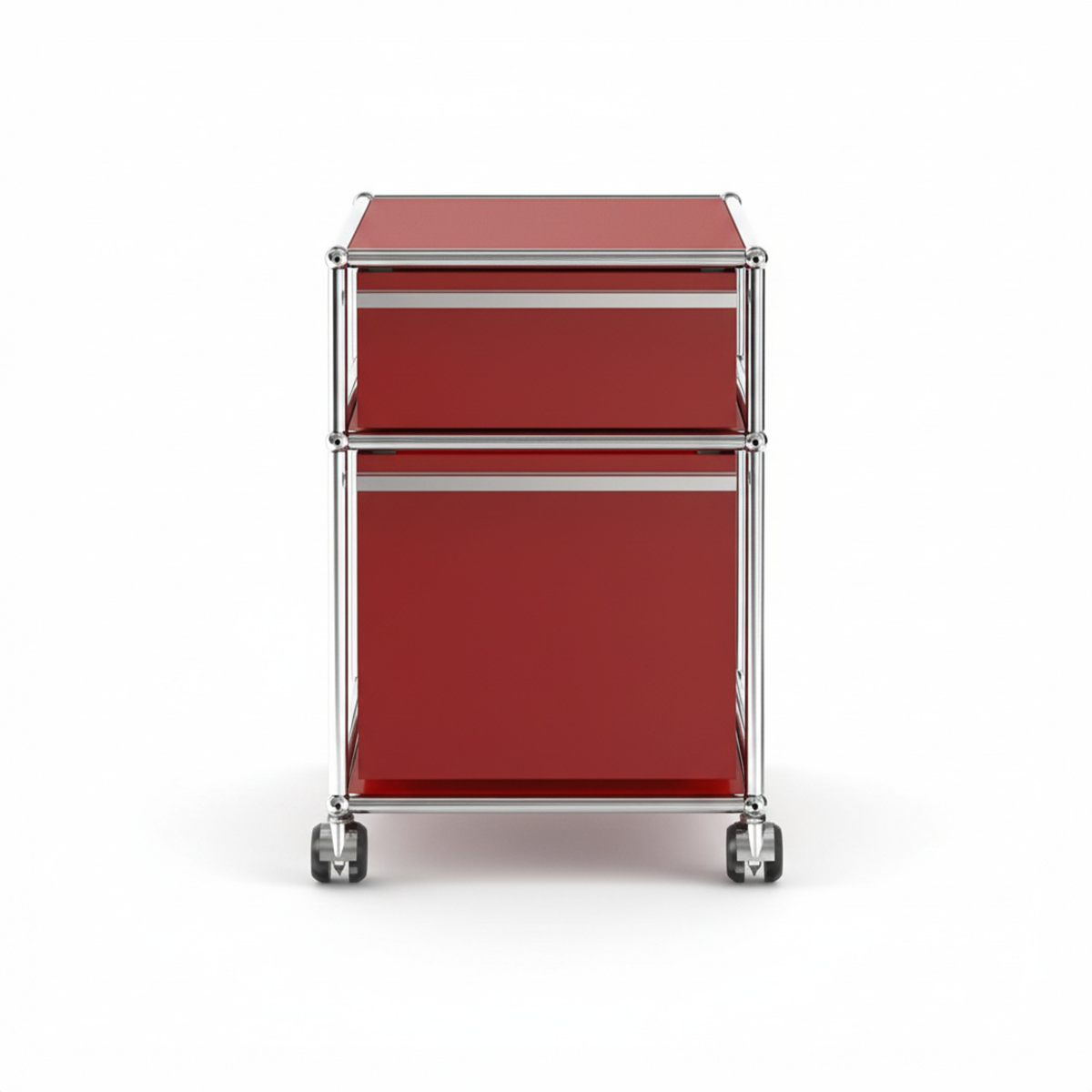 USM Haller Rollcontainer Studioaufnahme rubinrot