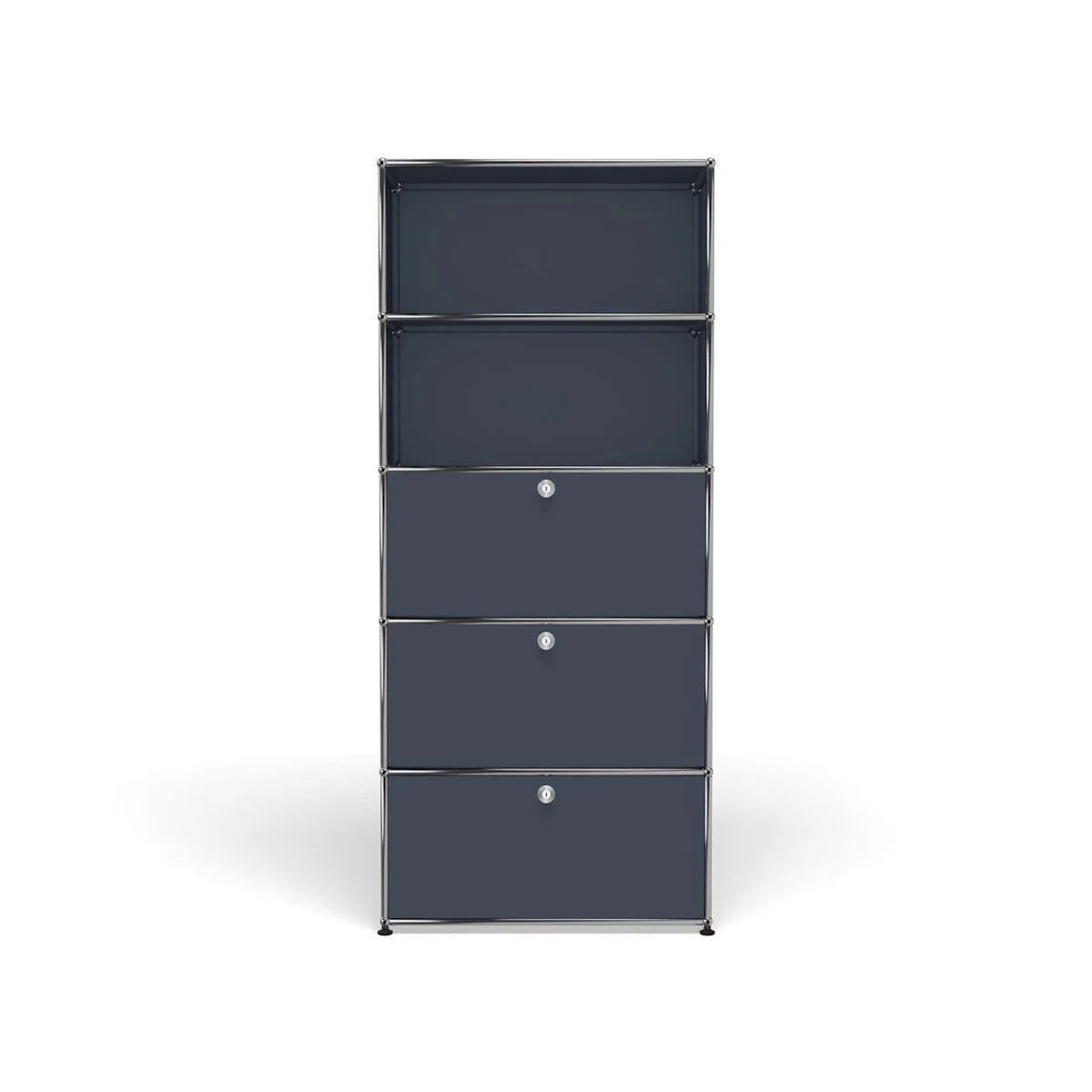 USM Haller Regal 1 Breit / 5 Hoch  / 3 Klapptüren