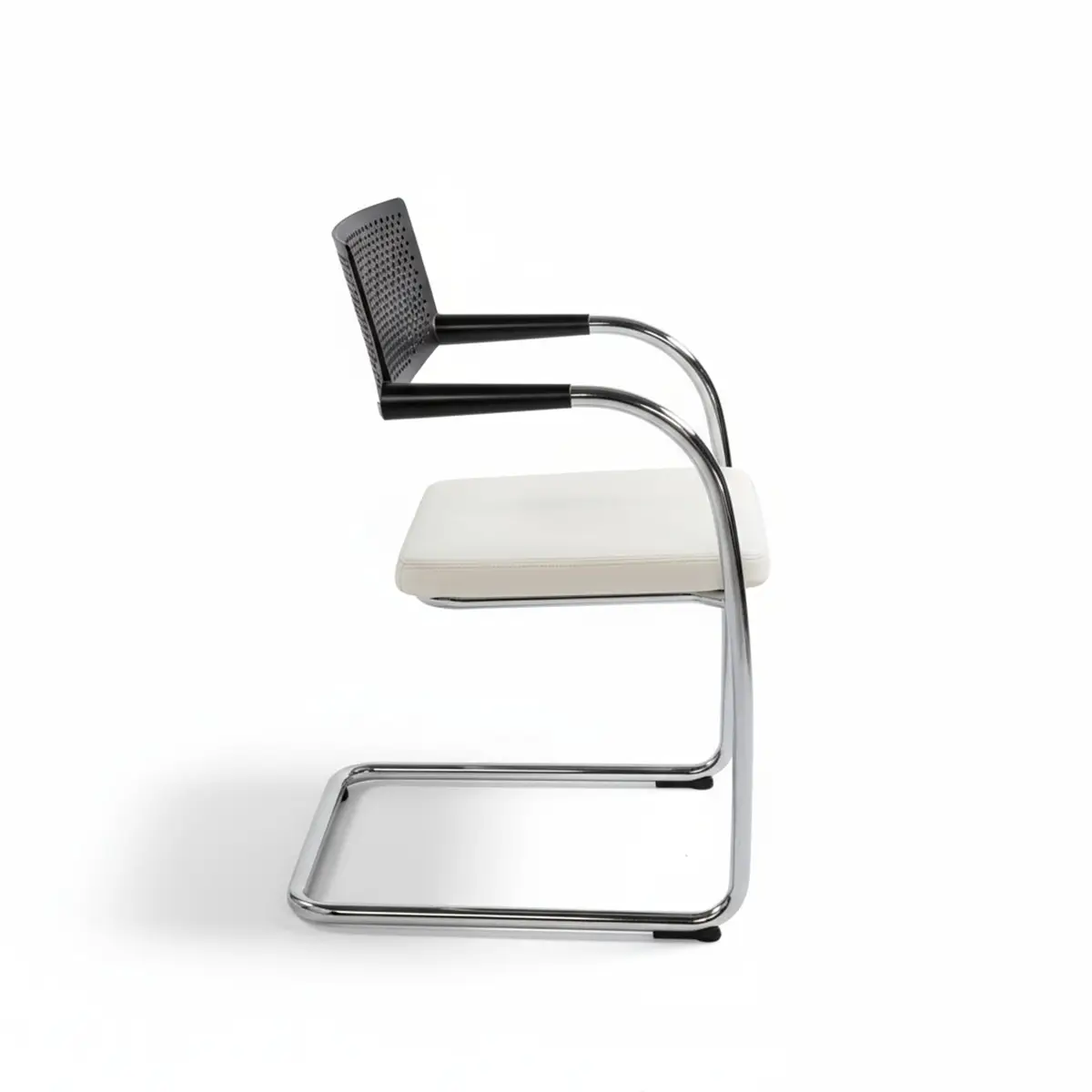 Vitra Visavis, Freischwinger - Lederbezug