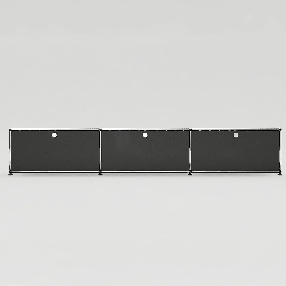 USM Haller Lowboard in Anthrazitgrau, 1 hoch, ideale Höhe 37 cm für TV-Setup