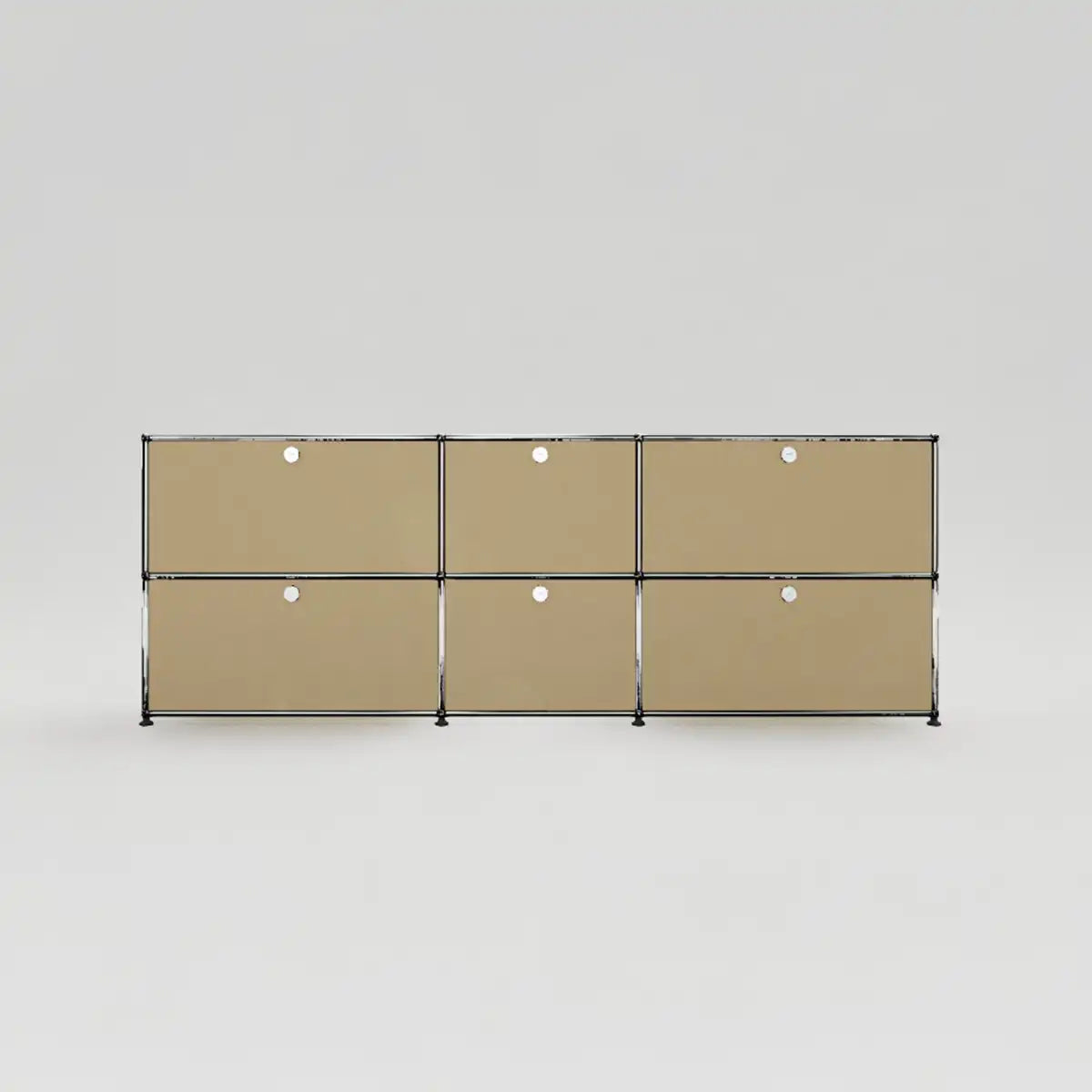 Beiges USM Haller Sideboard mit 6 Klapptüren in zeitlosem Design