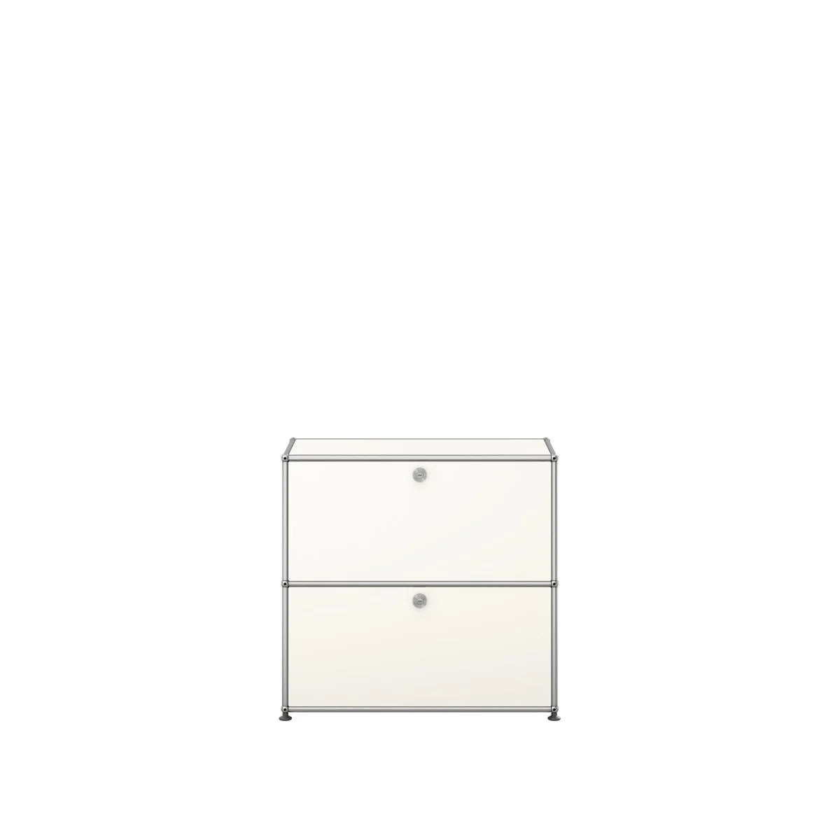 USM Haller Sideboard in Reinweiß mit zwei Klapptüren, puristisch und zeitlos für jede Einrichtung