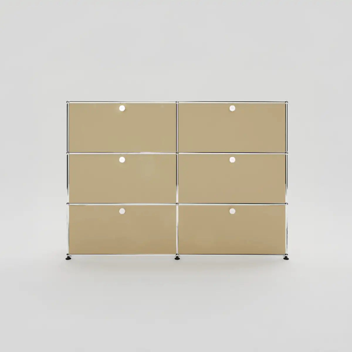 USM Haller Sideboard in Beige mit 6 Klapptüren, klassisches Design für Wohnräume