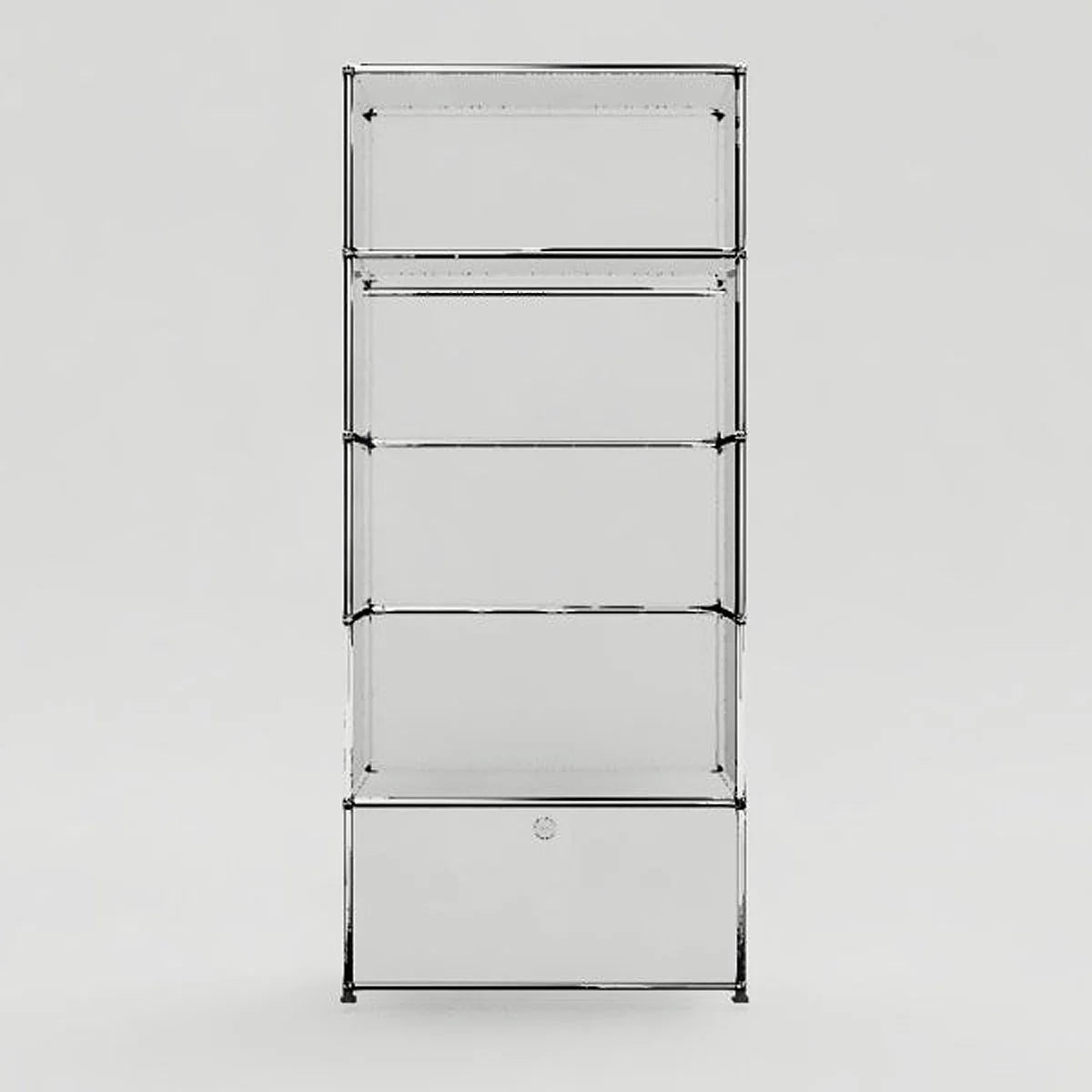 USM Haller Garderobe I aus pulverbeschichtetem Metall mit Klapptür und Kleiderstange