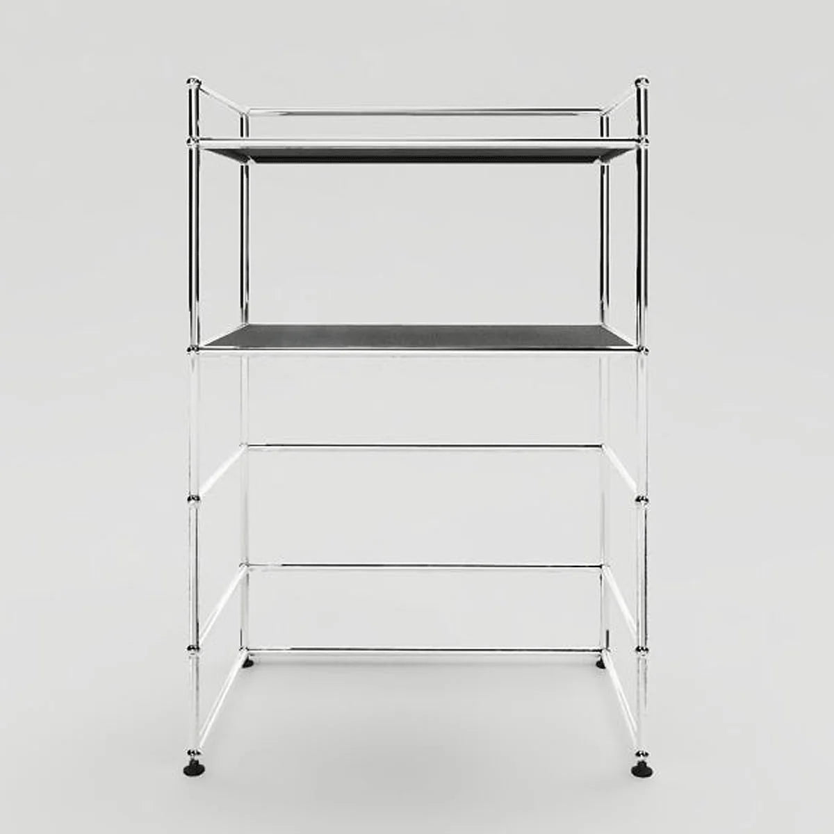 USM Haller Stehpult II mit anthrazitfarbener Fläche, minimalistisches Design für Empfangsbereiche