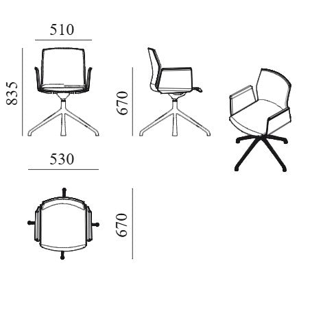 Kabi Armchair Swivel