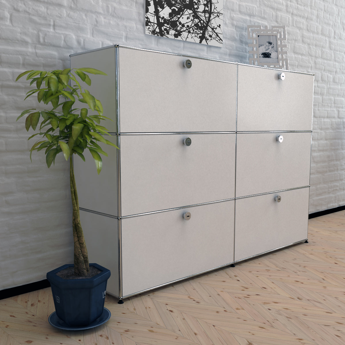 USM Haller Sideboard 2 Breit / 3 Hoch / 6 Klapptüren