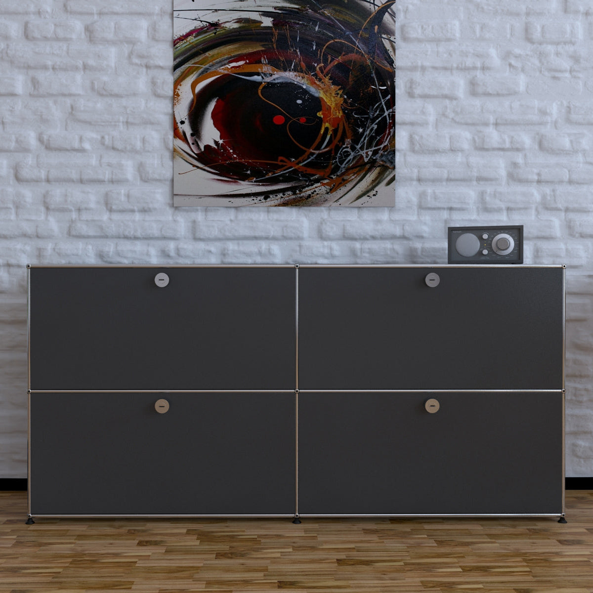 USM Haller Sideboard 2 Breit / 2 Hoch / 4 Klapptüren