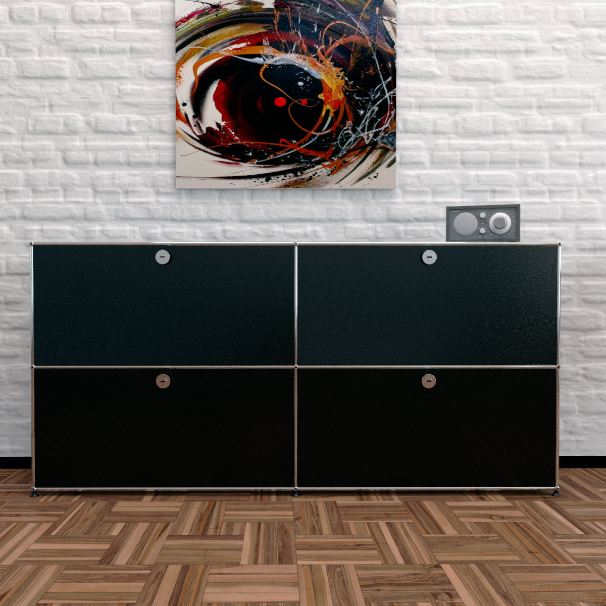 USM Haller Sideboard 2 Breit / 2 Hoch / 4 Klapptüren