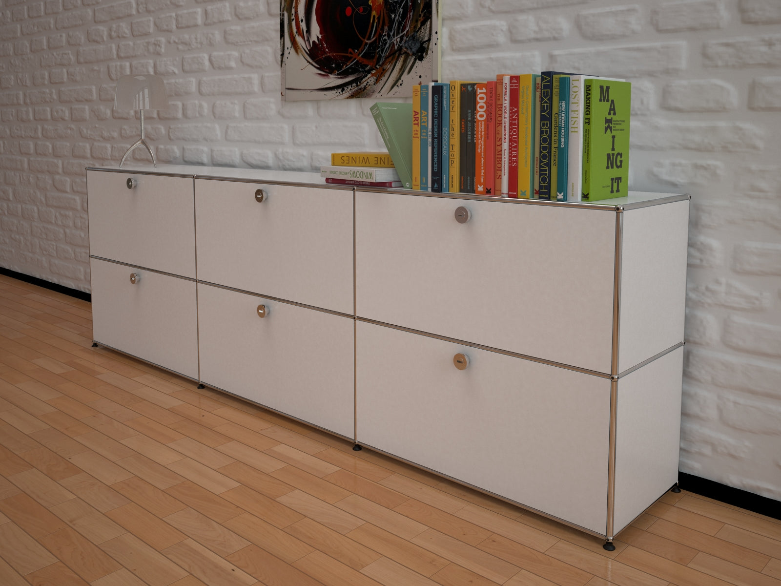 USM Haller Sideboard 3 Breit / 2 Hoch / 6 Klapptüren