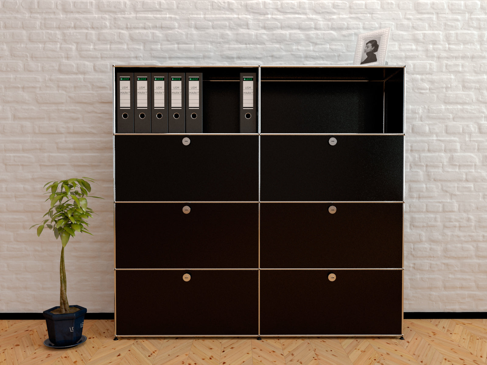 USM Haller Highboard 2 Breit / 4 Hoch / 6 Klapptüren