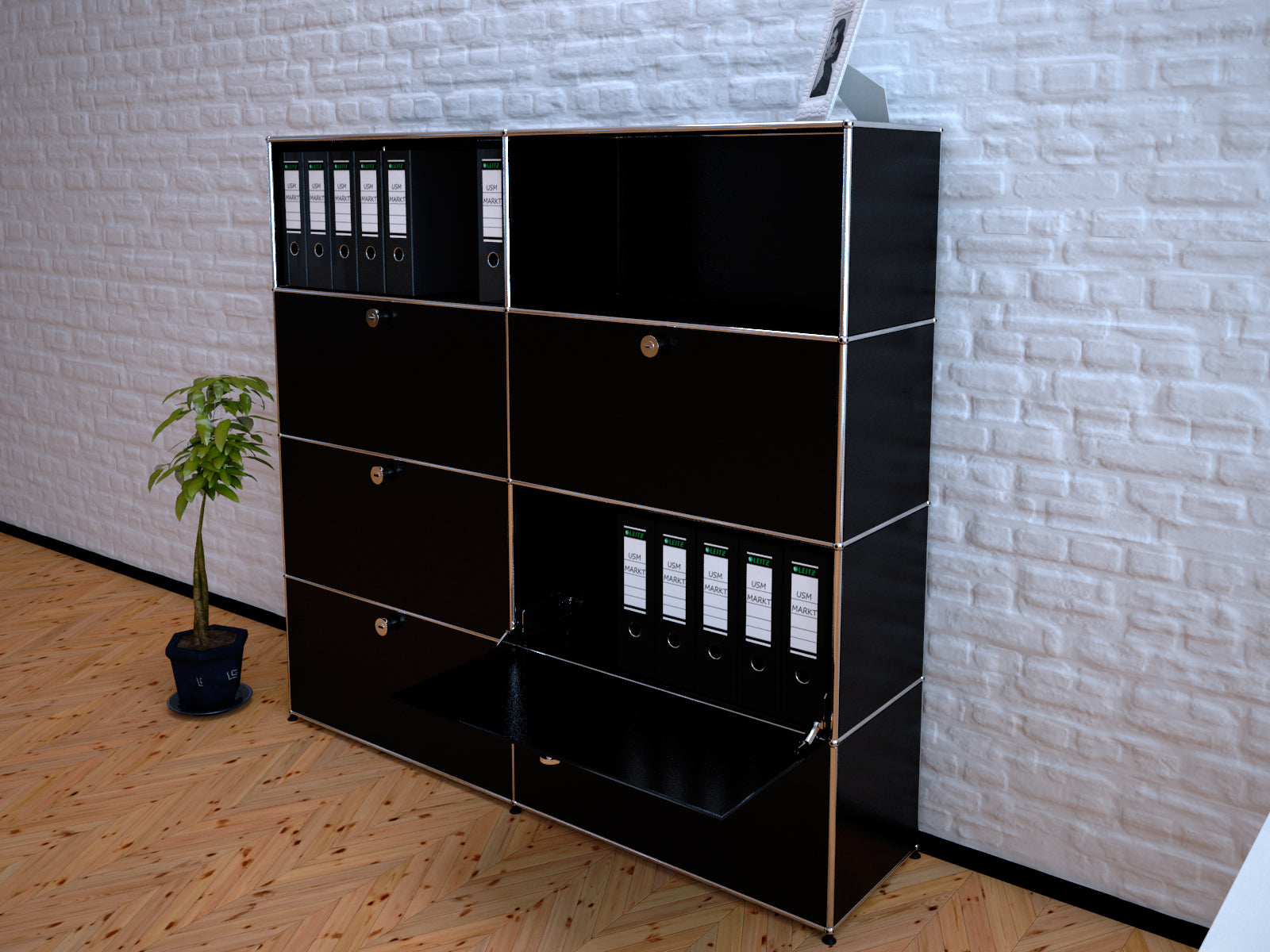 USM Haller Highboard 2 Breit / 4 Hoch / 6 Klapptüren