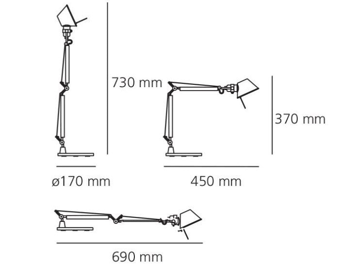 Artemide Tolomeo Tavolo Micro