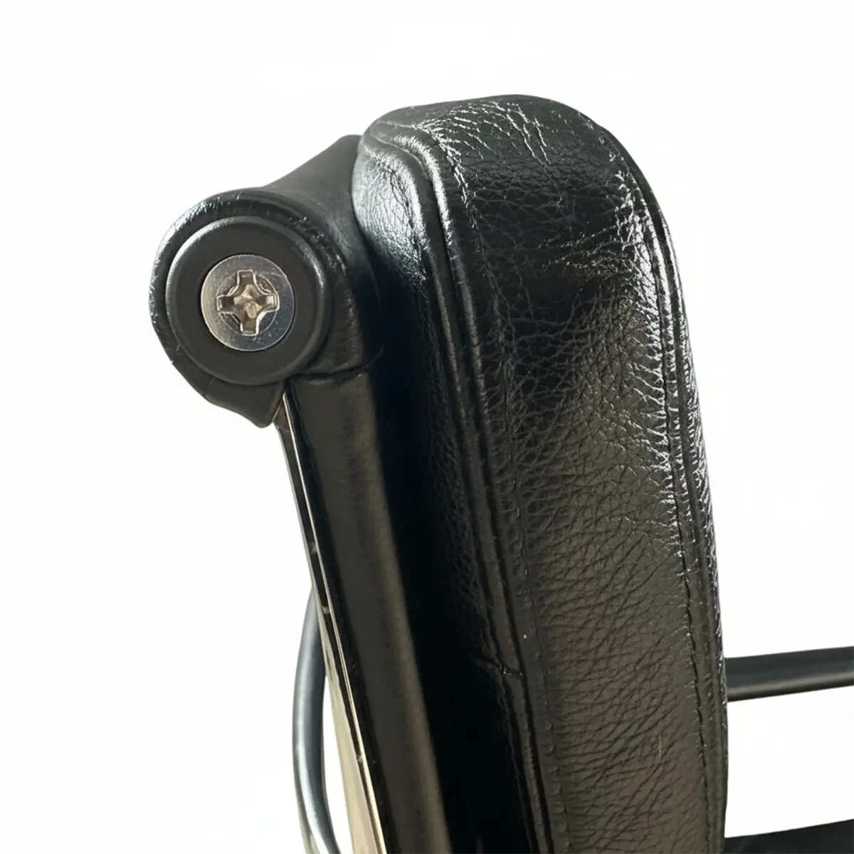 Vitra Softpad Chair EA 222 + 223 Leder, schwarz