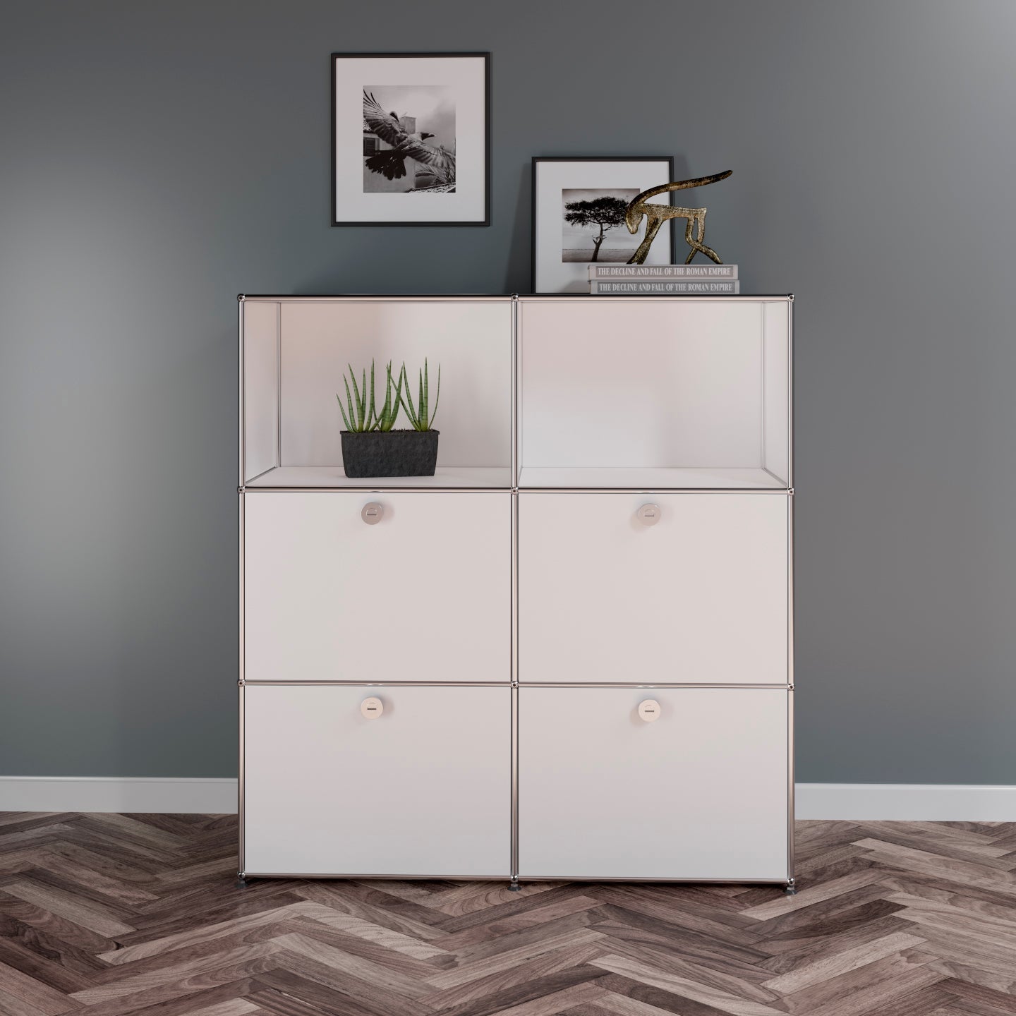 USM Haller Sideboard 2 x 50 cm Breit / 3 Hoch / 4 Klapptüren