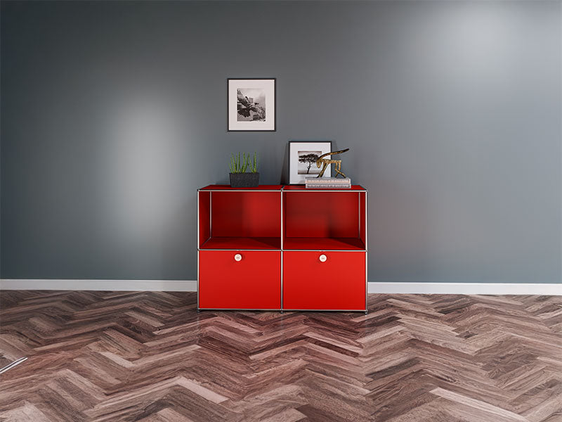 USM Haller Sideboard 2 x 50 cm Breit / 2 Hoch / 2 Klapptüren