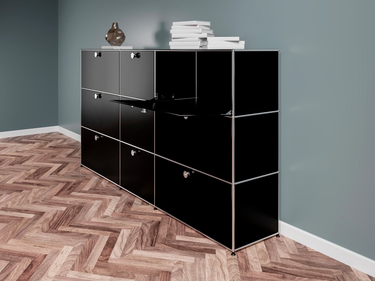 USM Haller Highboard 3 Breit / 3 Hoch / 9 Klapptüren, Mittig 50 cm