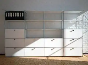 USM Highboard 4 Breit / 5 Hoch / 10 Klapptüren, reinweiss