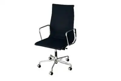 Vitra Charles & Ray Eames Alu Chair Mod. EA 119, hoher Rücken, Sitzbezug hopsak schwarz 