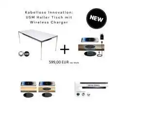 Kabellose Innovation: USM Haller Tisch 175x100 mit Wireless Charger
