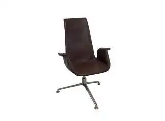 Walter Knoll FK Chair, Besucher Ledersessel, braun 