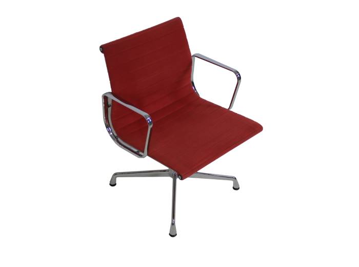 Vitra Charles & Ray Eames Alu Chair EA 107/108 Besucher und Konferenzstuhl, velour